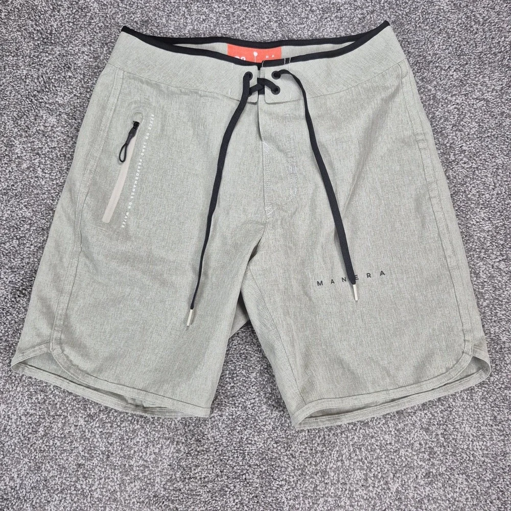 Manera Haapiti Board Shorts‎ Mens 28 Gray Surfing Performance Swim Trunks
